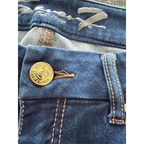 Seven7 leggings Jeans Womens Size 12 /14 Dark Wash Denim - Picture 5 of 10